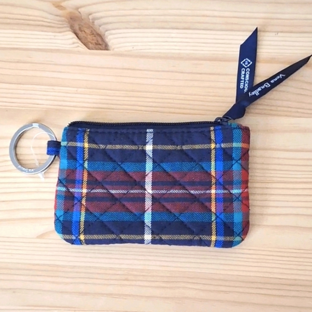 💛💙Vera Bradley 'Tartan Plaid' ID Zip Case💙💛